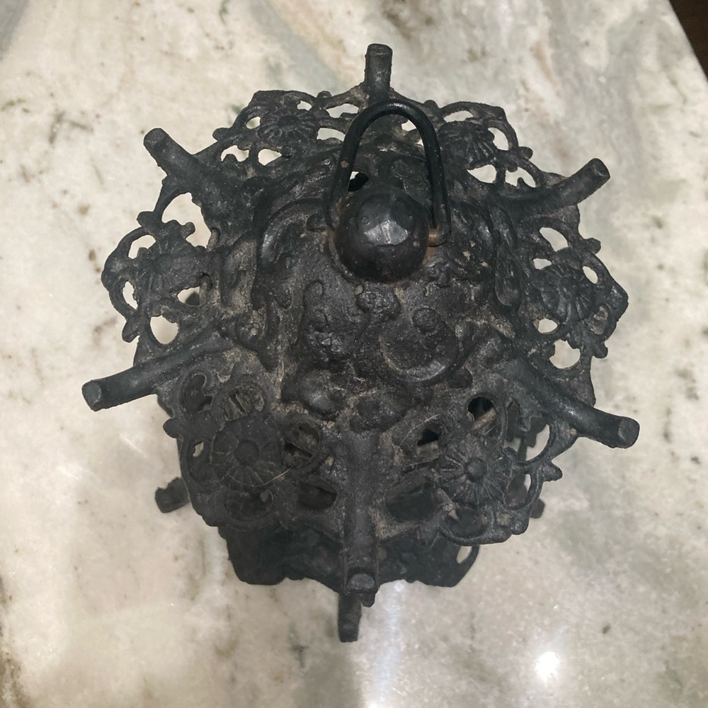 Antique Cast Iron Japanese Candle Lantern - Picture 5 of 6